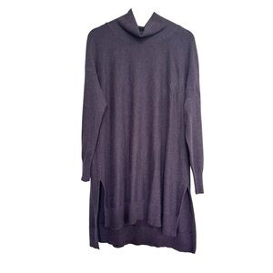 Soft Surroundings Metro Tunic Turtleneck Size L Purple Cashmere Wool Knit Top